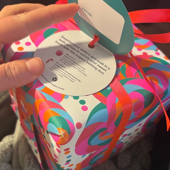 Lush Sweet Christmas Wrapped Gift Box with Red Ribbon - Picture 8 of 8